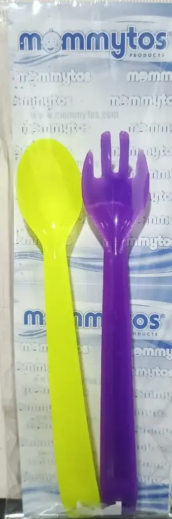 CUCHARA Y TENEDOR MOMMYTOS X 2 UNID 2041 2 LUJO 