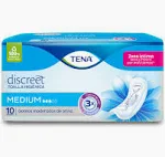 TOALLA TENA DISCREET MEDIUM 10 UND