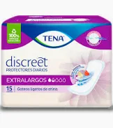 PROTECTOR TENA DISCREET EXTRALARGOS 15 UNID