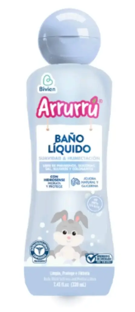 BAÑO LIQUIDO ARRURRU 220 ML SUAVIDAD Y HUMECTACION 