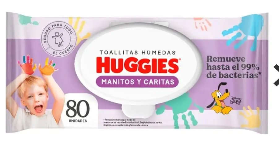 TOALLITAS HUGGIES 80 UND MANITOS Y CARITA 