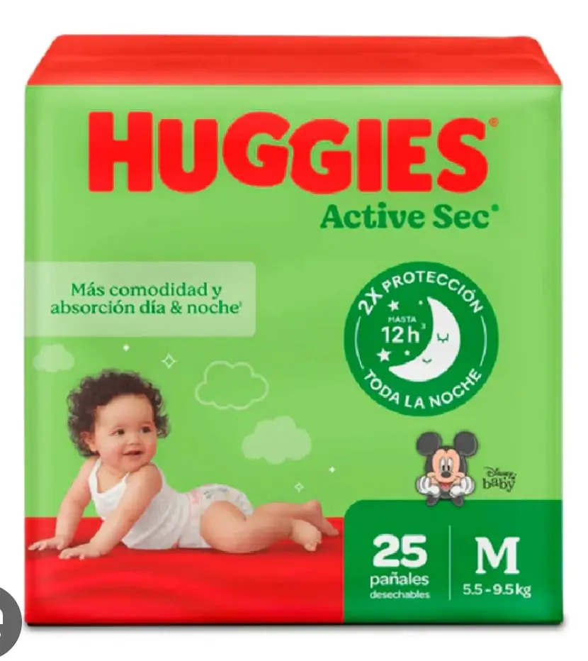 HUGGIES ACTIVE 2 X 25 UND
