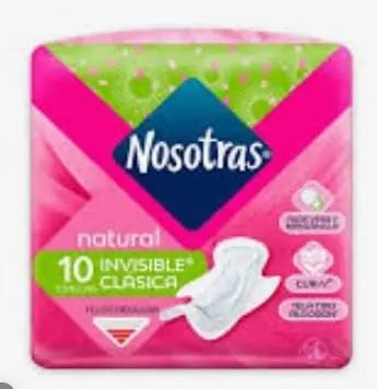 TOALLA HIGIENICA NOSOTRAS INVISIBLE CLASICA 10 UND