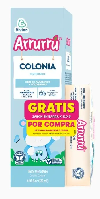 COLONIA ARRURRU AZUL 120 ML + JABON AVENA