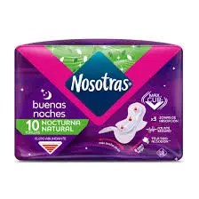 TOALLA HIGIENICA NOSOTRAS BUENAS NOCHES 10 UND