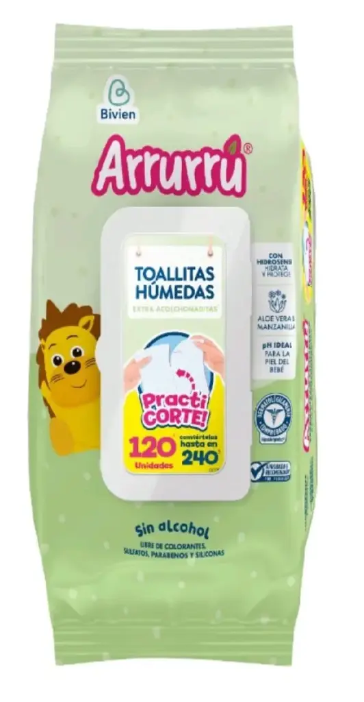 TOALLITAS ARRURRU 120 UND ALOE VERA Y MANZANILLA
