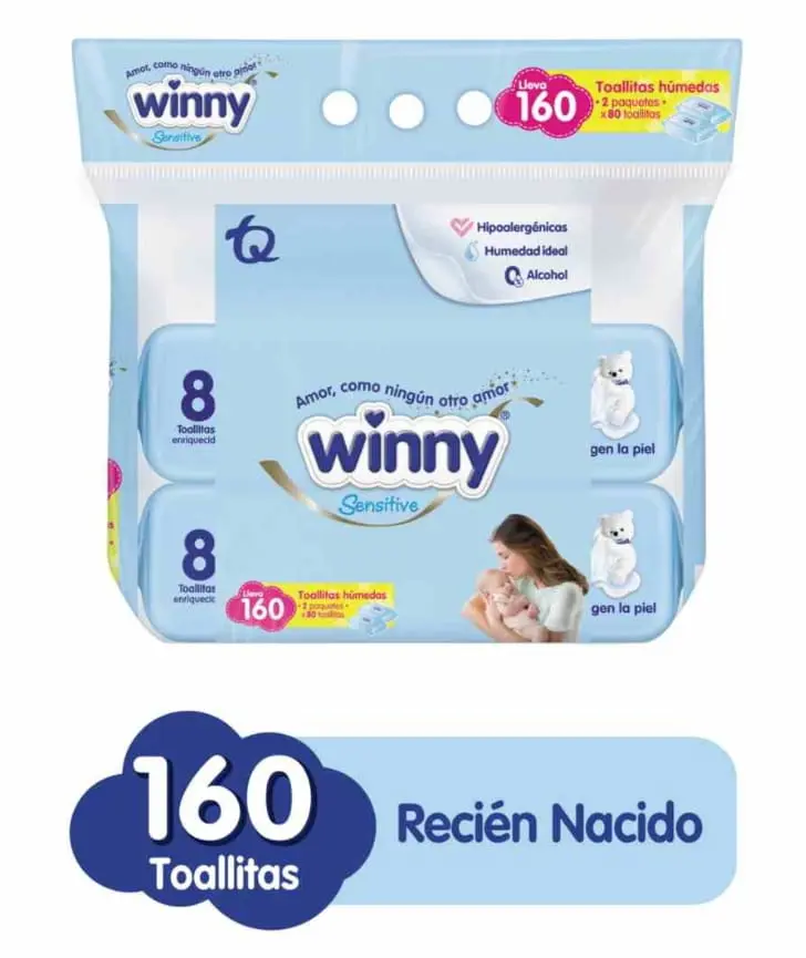 TOALLITAS WINNY 160 UND SENSITIVE TAPA