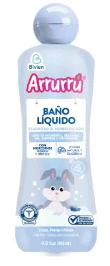 BAÑO LIQUIDO ARRURRU 400 ML SUAVIDAD Y HUMECTACION 