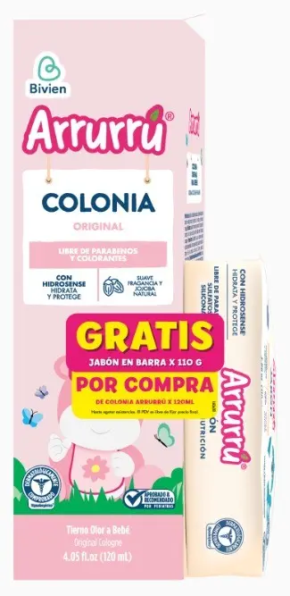 COLONIA ARRURRU ROSADA 120 ML +JABON AVENA