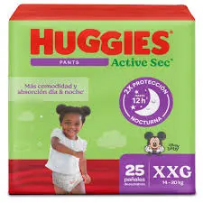 HUGGIES ACTIVE 5 X 25 UND