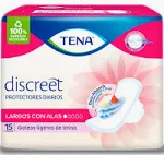 PROTECTOR TENA DISCREET LARGO ALAS 15UND