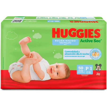 HUGGIES ACTIVE 1 X 50 UND