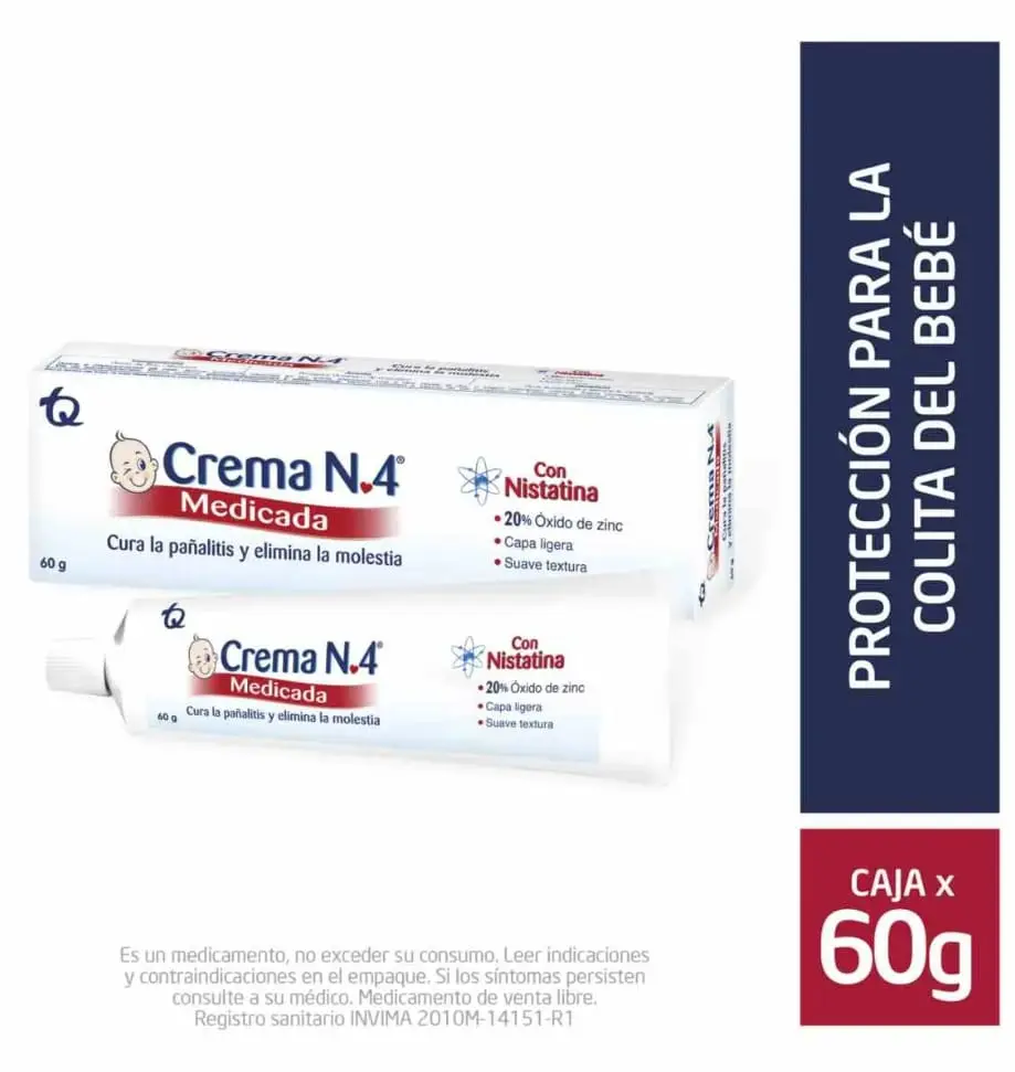 CREMA No 4 MEDICADA 60 GR ANTIPAÑALITIS 