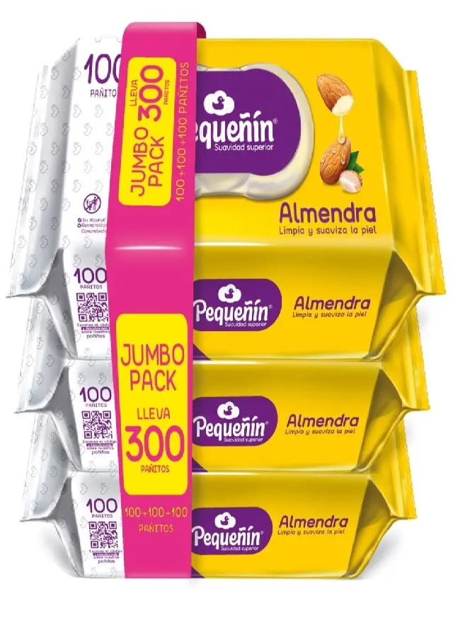 TOALLITAS PEQUEÑIN 300 UND ALMENDRA 