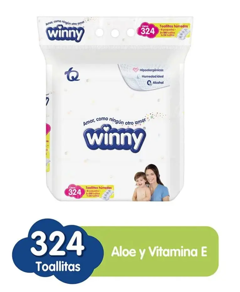 TOALLITAS WINNY 324 UND ALOE VERA Y VITAMINA E 