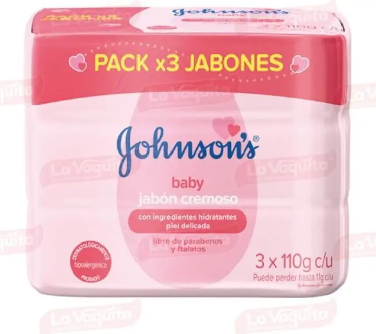 JABON JOHNSON BABY 3 UND HUMECTANTE 
