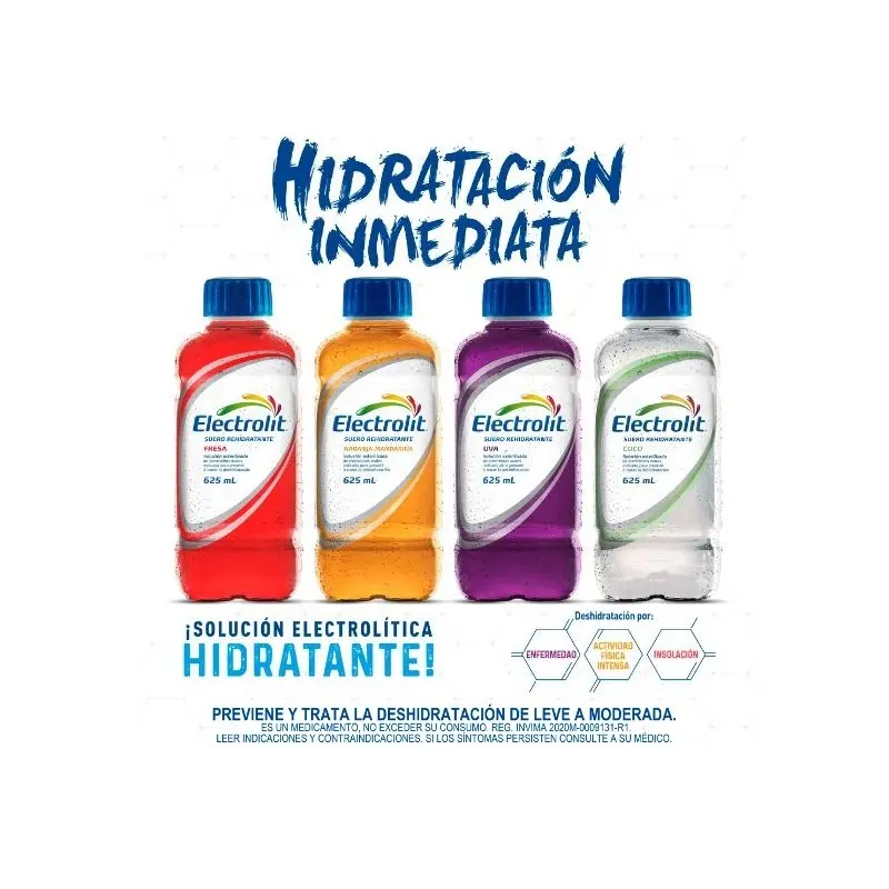 ELECTROLIT FRESA KIWI X 625 ML 