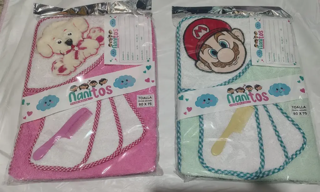 TOALLA BEBE NANITOS DOBLE SECADO 80X75 034