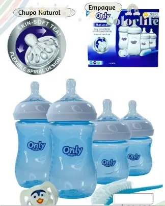 [0426] KIT BIBERONES ONLY BABY A 10S B 