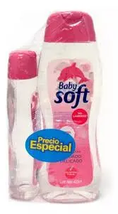 [1878] SHAMPOO BABYSOFT 400 ML + 200 CUIDADO DELICADO 
