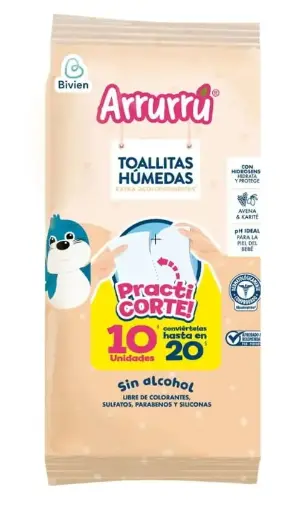 [2024] TOALLITAS ARRURRU 10 UND AVENA Y KARITE