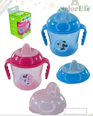 [2186] VASO DISNEY 90D 016/ 017 AZUL Y ROSADO