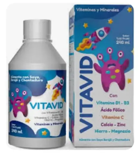 [2285] MULTIVITAMINICO VITAVID JARABE NIÑOS TITTIFRUTI X 240 ML