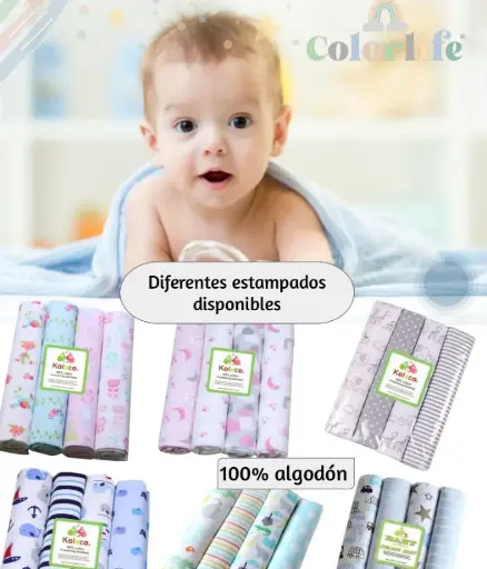 [2989] COBIJA MANTA ALGODON KOLACO X 4 UNIDADES 51205 2 / 15663