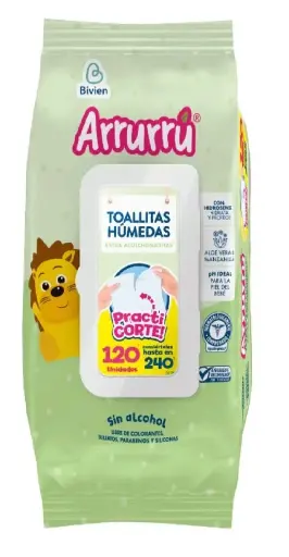 [2029] TOALLITAS ARRURRU 120 UND ALOE VERA Y MANZANILLA