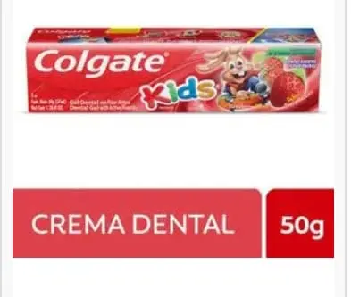 [0975] CREMA DENTAL COLGATE KIDS 50 ML 6 + CON FLUOR