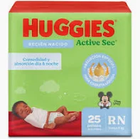 [1298] HUGGIES ACTIVE 0/RN 25 UND