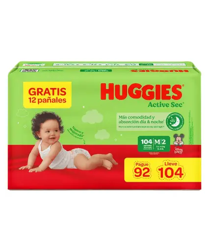 [13011] HUGGIES ACTIVE 2 PAGUE 92 LLEVE 104