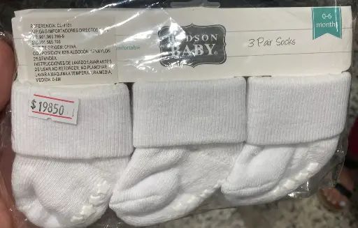 [23251] MEDIAS HUDSON BABY CL 4101 X 3 PARES BLANCAS