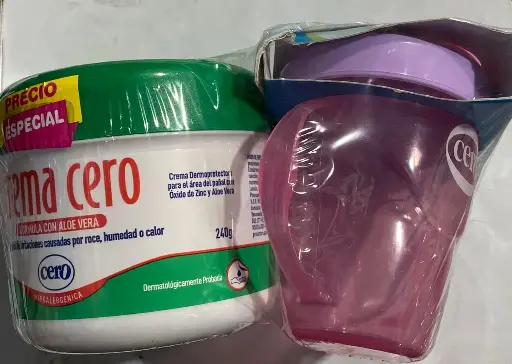 [09971] CREMA CERO 240 GR ALOE + VASO ANTIPAÑALITIS  