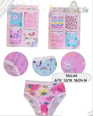 [CL8020] PANTY COLORLIFE X 4 UNID CL 8020