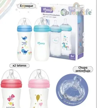 [45684] KIT BIBERONES MOMEASY X 2 UND 11 OZ  45684 